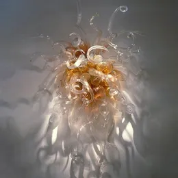 Hand Blown Glass Wall Lamps Custom Amber Transparent Color Murano Sconce Italy Design Indoor LED Light for Home Decoration 20 by 2288w