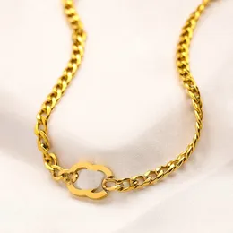 Varumärkesbrev design 18K Guldplätering hänge halsband lyxiga kvinnor kristall strasshalsband enkla flicka bröllop smycken tillbehör