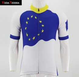 VIDATIERRA 2019 homem camisa de ciclismo branco azul União Europeia Europa equipe UE roupas clássicas desgaste líder honra personalizado legal Outdoo3299457