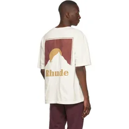 Дизайнерская модная одежда футболка хип-хоп футболки Руд Хай-стрит Тренда бренд Скал Сансет Снежный Маунтин Принт мужской футболка женского хлопка лето