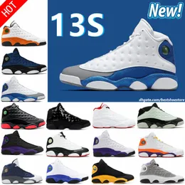 New Jumpman 13 13S Men Basketball Shoes Hyper Royal French Blue Linen Island Green Sbedian Bred Midnight Navy Black Cat Del Sol Barons Gym Red Flint Trainers Sneakers