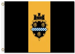 Digitaldruck-Flagge der Stadt Pittsburgh, 3 x 5 Fuß, Polyester-Banner, 150 x 90 cm, individuelle Flagge von Pittsburgh8954329