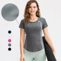 Luluwomens Женская футболка с коротким рукавом Вязание Быстросохнущие дышащие спортивные рубашки Топ для бега и тренировки Йога Футболка Активная рубашка для женщин и девочек