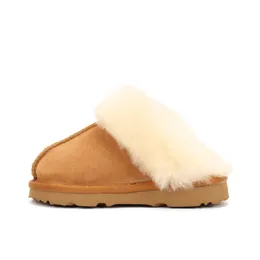 Designer Kinder Brief gedruckt Fleece Schnee Slipper Luxus Snowy Stiefel runde Zehen flache Unterseite erhöhte Anti-Rutsch-Fleece Slingback Kinder dicke Ferse Slipper S0779