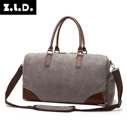 Fashion Travel Bag Canvas Handbag Fitness Bag With Shoe Compartment Design Travel Portable One Shoulder 230420