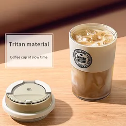 Tumblers Coffee Cup herbata mleczna prosta noszenie wypoczynku na zewnątrz zapieczętowany przeciek przenośny próżnia z okładką na prezenty 230419