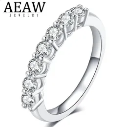 Pierścionki ślubne 0,7CTW 3 mm DF DF CUT CUMNEM Wedding Laborn Diamond Band Pierścień srebrny dla kobiet231118