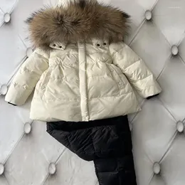 Down Coat Baby Boy And Girl White Duck Jacket Set