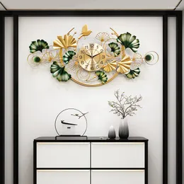 Dekoracyjne figurki zegary i zegarki chińskie ścienne salon domowy dekoracja dekoracja malowanie kreatywnego zegarek