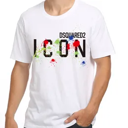 DSQ2 Icon Dsquared2 DSQ D2 Mens Printed Tirts T Shirts Trend Classic Fashion Trend for Simple Street Short Sleeve DSQ 931