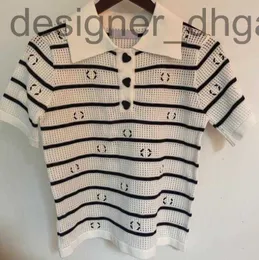 Kvinnors polos DesignerNew Fashion Designer High-End Women Polo Shirt i 3 färger Kvinnor T-shirt LAPEL HEART-knappen andningsbar Mesh genomskinlig MEP2