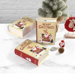 Geschenkverpackung 30pcs Buchform Weihnachts Süßigkeiten Box Weihnachtsfrohe Frohe Party Dekoration für Heim 2024 Jahre Navidad 231120