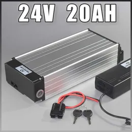 24V 20AH Bateria de ebike traseiro de 20H 24V 1000W Bateria de íons de lítio de bicicleta elétrica de bicicleta