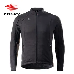 Radtrikot Oberteile RION Herren Radtrikot Frühling Thermovlies Langarm Rennrad Trikot MTB Downhill Radbekleidung maillot ciclismo 230420