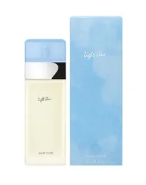 Profumo azzurro per donna 100 ml 33 oz Eau de Toilette Fragranza floreale fruttata Odore duraturo Marchio di alta qualità6889163