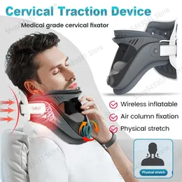 Leg Massagers Cervical Traction Device Neck Stretcher Posture Corrector Brace Stretch Care Support Chiropractic Relief Pain 231118
