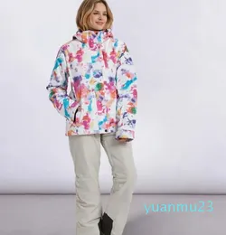 Inne towary sportowe damskie garnitur narciarski zimowe samice kurtki i spodnie ciepłe wodoodporne kurtki narciarstwo snowboardowe ubrania