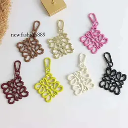 Fashion Hollowing Unique Design Geometric Keychain Delicate Multi-color Bag Charm Pendant