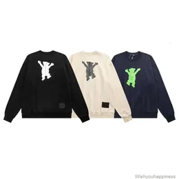 Sweatshirts Erkek Kadın Tasarımcısı Hoodies Moda Sokak Giysesi WE11CHO Sonbahar Kış Yeni Ürün Baskı Küçük Ayı Gelgit Br Öğrenci Büyük Gevşek Çift Yuvarlak Boyun Ter