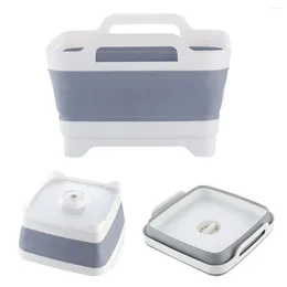 Cestelli portaoggetti Pieghevole Frutta Verdura Lavaggio Lavabo Cucina Silicone Piatto Vasca Lavello Cestino di scarico Viaggio Campo esterno Lavaggio portatile