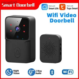 Doorbells Tuya WiFi Doorbell Home Wireless HD Camera Bell with Alexa Google Doorbell Camera WiFi Intercom for Home ApartmentL231120