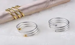 Металлическое свадебное кольцо для салфеток Специальный весенний дизайн Золотые кольца для салфеток Стол Кухня Держатель для салфеток Ужин Рождественский декор VT033650878