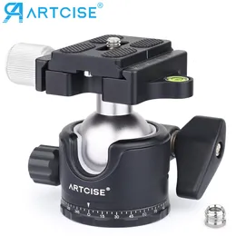 Teste per treppiede Testa per treppiede Fotocamera Video professionale a basso profilo Supporto per testa a sfera 360 Panoramica Testa a sfera universale per treppiede DSLR Monopiede EB36S 230419