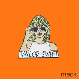 Swift Taylor Esmalte Pins Pop Singer Metal Cartoon Broche Mochila Saco Collar Lapa Insignias Mulheres Moda Presenta
