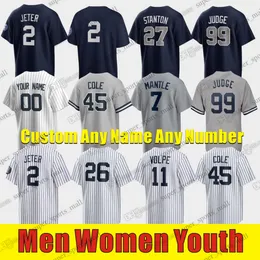 S-6XL Aaron Judge Baseball Jersey Gerrit Cole Giancarlo Stanton DJ LeMahieu Anthony Volpe Derek Jeter Albert Abreu Jose Trevino Oswaldo Cabrera Calhoun