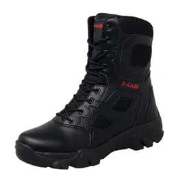 Buty mężczyźni taktyczne wojskowe buty swobodne buty skórzane armia motocykl motocyklowa kostka czarne botas militares hombre 231120
