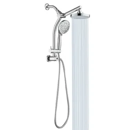 Sistema doccia Soffione doccia a pioggia a 9 modalità con doccetta combinata in acciaio inossidabile