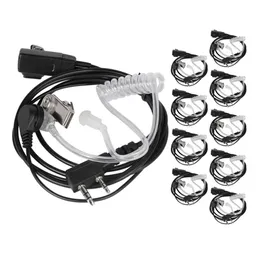 Talkie 10PCS Auricolare walkie con microfono Radio, auricolare con tubo acustico ad aria per Baofeng 888S UV-5R UV-82