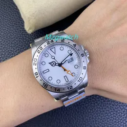 JVS 226570 ساعة 3285 حركة 904L Strice Strip Gmt حجم الوقت 42 مم من الكريستال الزجاجي مضيء للماء