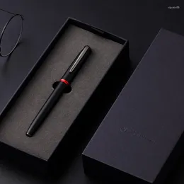 Picasso 916 Pimio Classic Metal Roller Ball Pen Titanium Black Matte Barrel Red Ring för företagsskrivning med presentförpackning