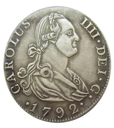 Spagna 48 Reales Carlos IV 17921776 CAROLUS IIIIDEIG Mestiere Argento Placcato Copia Monete Ornamenti accessori decorazione della casa9013839