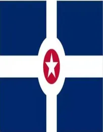 USA Indiana Indianapolis City Flag 3ft x 5ft polyesterbanner som flyger 150 90 cm Anpassad flagga utomhus1747031