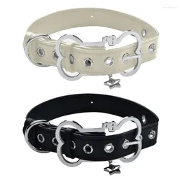 Choker European And American Style Leather Collar Trend Punk Bone Pentagram Neck Bands Nightclub Bar Wild O Chain