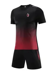 Bologna FC 1909 Heren trainingspakken zomer vrije tijd pak met korte mouwen sport trainingspak outdoor vrijetijdsbesteding jogging T-shirt vrije tijd sport shirt met korte mouwen