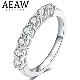 Pierścień Solitaire 0,7CTW 3 mm DF Round Cut zaręczyńca Wedding Laborn Diamond Band Pierścień Srebro dla kobiet 230419