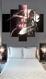 Tryck hängde bilder hem 5 panel svärd konst online anime vägg modulär affisch målning på duk vardagsrum dekoration framed8157488