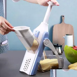 과일 야채 도구 새로운 mtifunctional Slicer 5 in 1 Mandoline Cutator Potato Carrot gropper peeler Kitchen 액세서리 도구 21 dhy4p