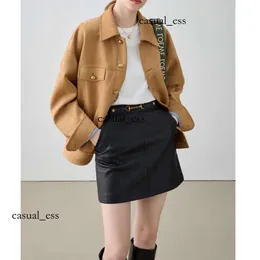 Yly Simple Style Coat Women's 2023 New Autumn Loose Slim Suede Jacket Short Top 777 918 128 Dfashion98