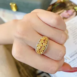 Shinning aaaaa cz palcem pierścień palec biały złoto impreza ślubna Pierścienie dla kobiet Bridal Promise REGAMENT REGAMENT Prezent biżuterii