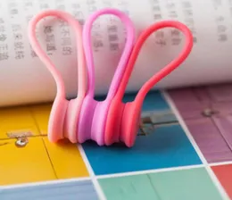 USB Cable Holder Strap Management Silicone Earphone Cord Magnetic Organizer Gather Clips Bookmark keychain House Supplies LSK19108859969
