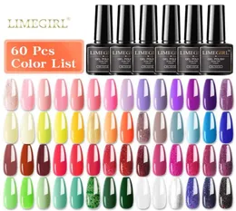 Nagelkonstpaket Limegirl Multiple Color Gel Polish Set 80 Colors Semi Permanent UV LED LACK SOAK OFF LACKERS BASE TOP COER3855316