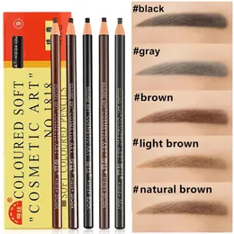 Ögonbrynsförstärkare 12st/Box 1818 Peel Off Pull Roll Paper Eyebrow Pencil kan blanda 5 färger Vattentäta långvariga ögonbrynsförstärkare 231120