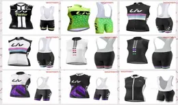 Liv Cycling Sleeveless Jersey Vest Bib Shorts 세트 여성 039S 민소매 편안한 바람 방전 통기성 야외 스포츠 저지 176919231