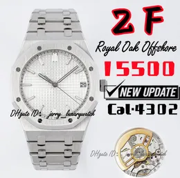 ZF Luxury Men's Watch 15500 V3 Perfect Version 41x10.4mm! "Cookie Texture" three-dimensional full, instant jump calendar, fine ground steel belt white
