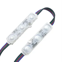 Importera chip RGB SMD 5050 3 LED Ultrasonic Injection Lens LED -modul 12V Vattentät IP68 LED -sträng konit Rope Tape202N