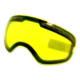 Goggles Goggles Locle Gog201 عدسة Goggles Goggles Lens Antifog UV400 BIG CRARICAL SKI GOGGLES HEYEWEAR LENSES Replacementlens فقط 231118